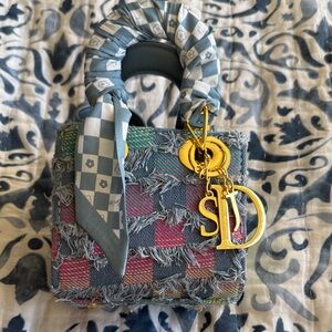 Chic Blue and Gold Mini Bag